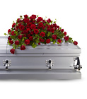 Red Rose and Carnation Reverence Casket Spray